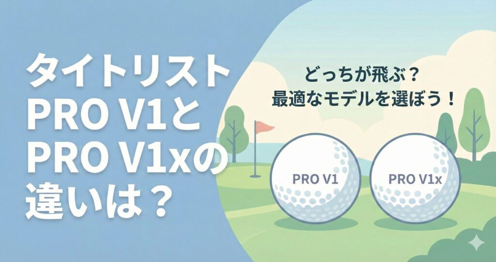 PRO V1とPRO V1xの違いは？ヘッドスピードやどっちが飛ぶかも調査！