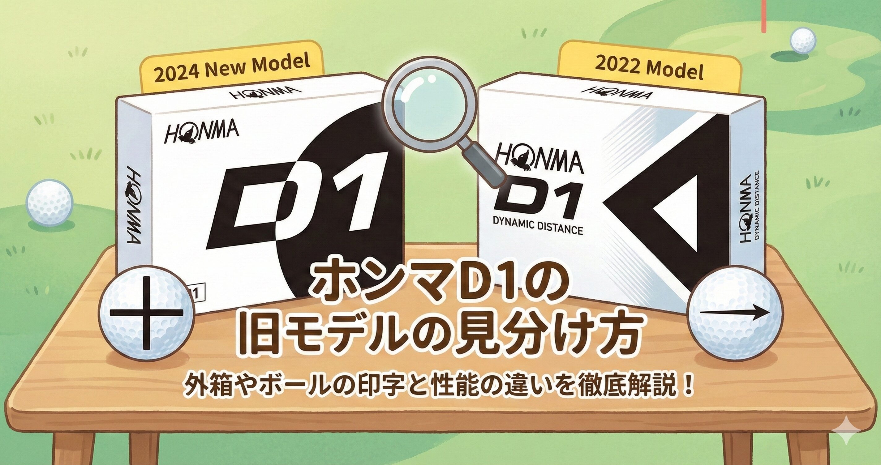 ホンマD1の新旧モデルの見分け方！外箱やボールの印字と性能の違いを徹底解説！