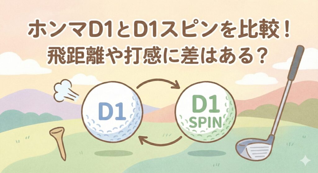 ホンマD1とD1スピンの違いを比較！飛距離や打感に差はある？