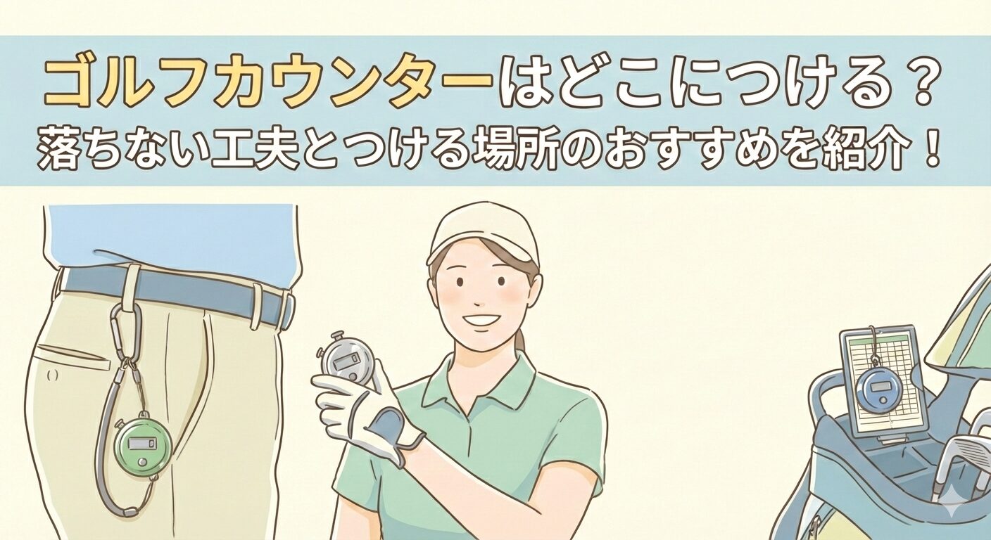 ゴルフカウンター　どこに付ける　落ちない工夫
