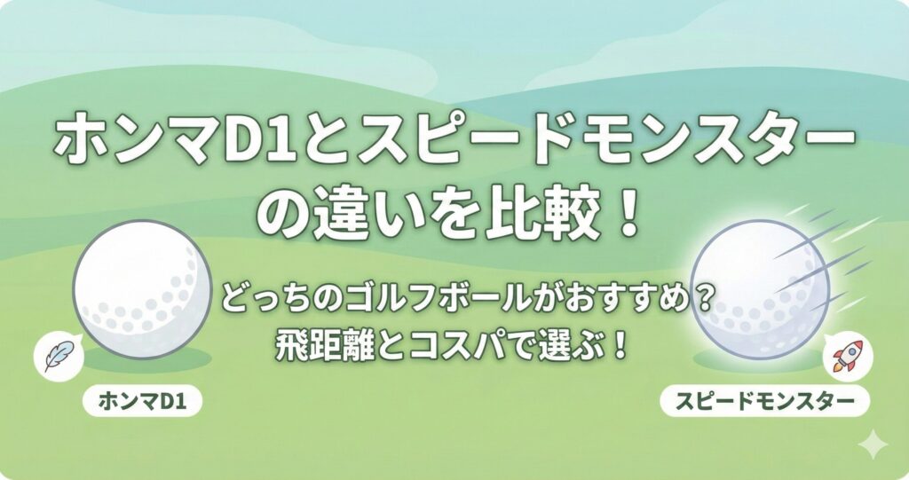 ホンマD1とスピードモンスターの比較！飛距離や打感の違いを徹底調査！
