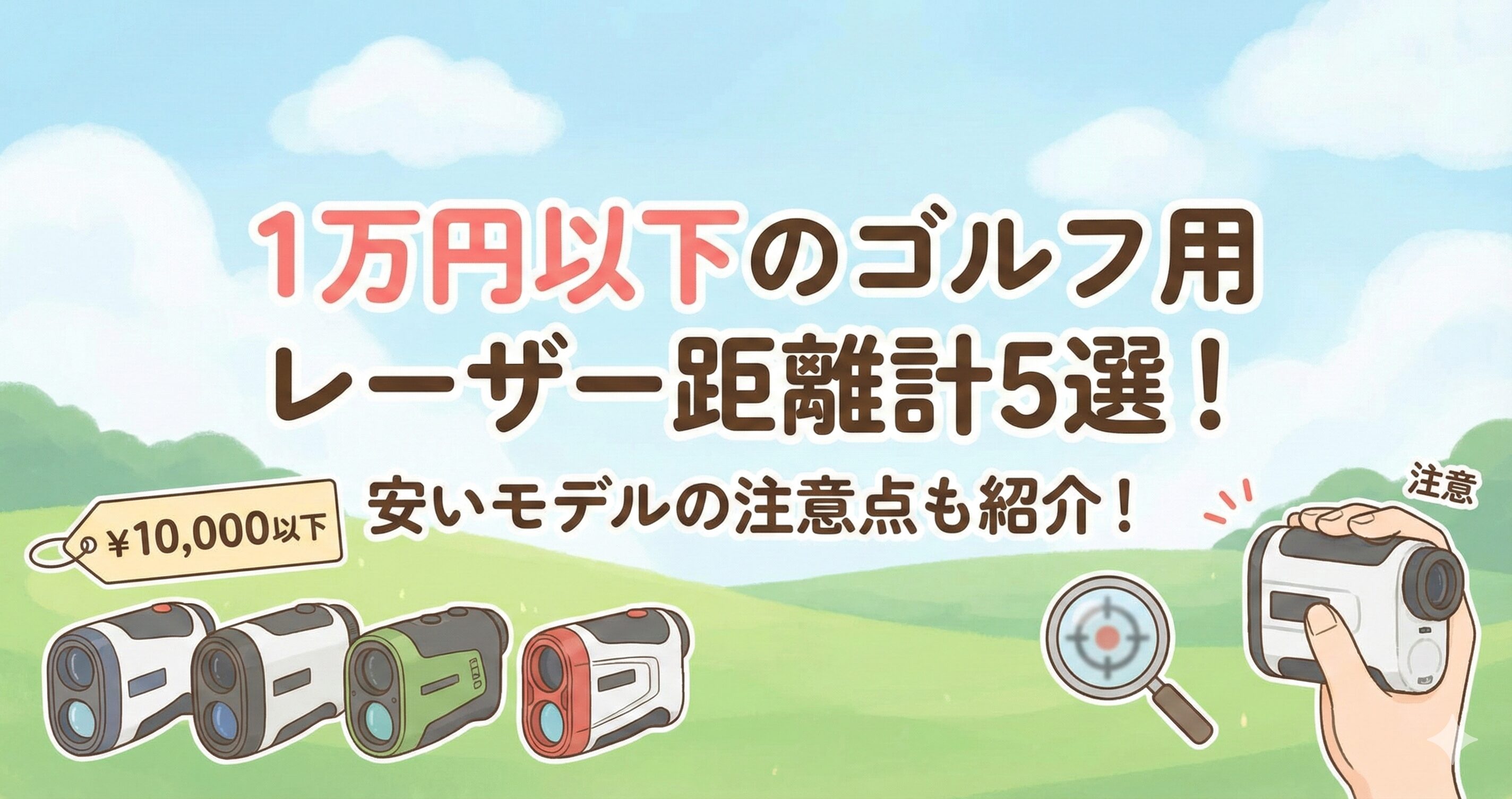 1万円以下のゴルフ用レーザー距離計5選！安いモデルの注意点も紹介！