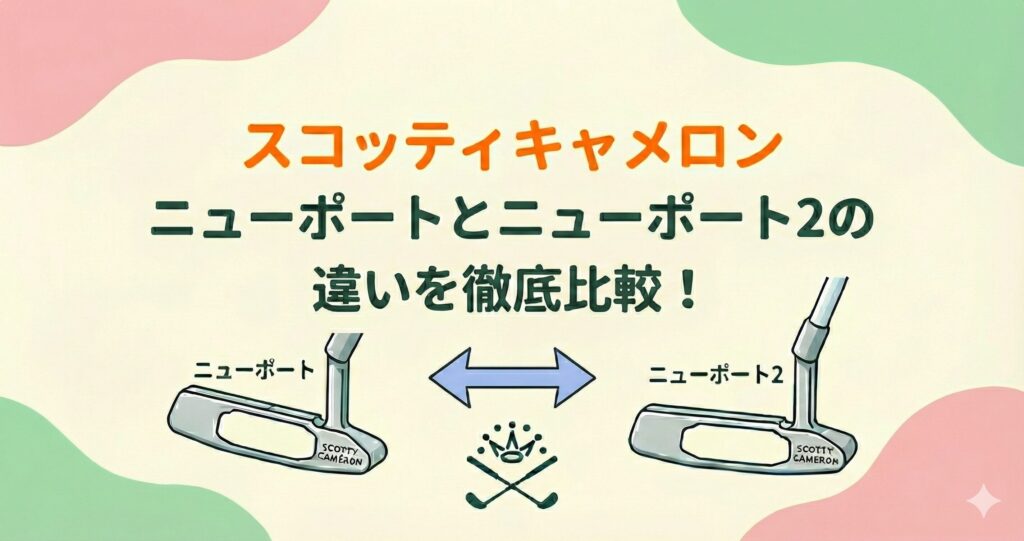 スコッティキャメロンのニューポートとニューポート2の違いを徹底比較！どっちのパターがおすすめ？